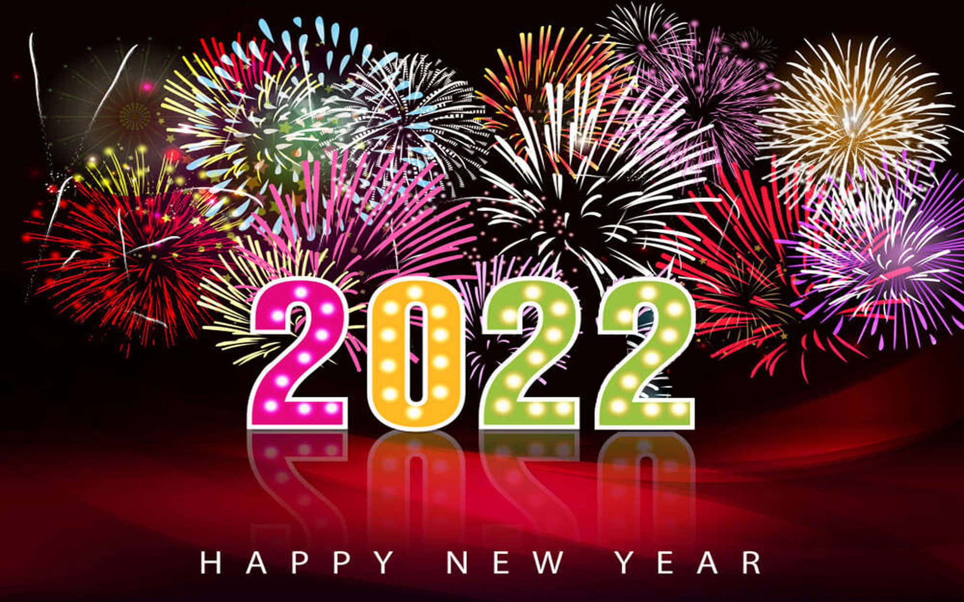 Bright Lights New Year 2022 Background