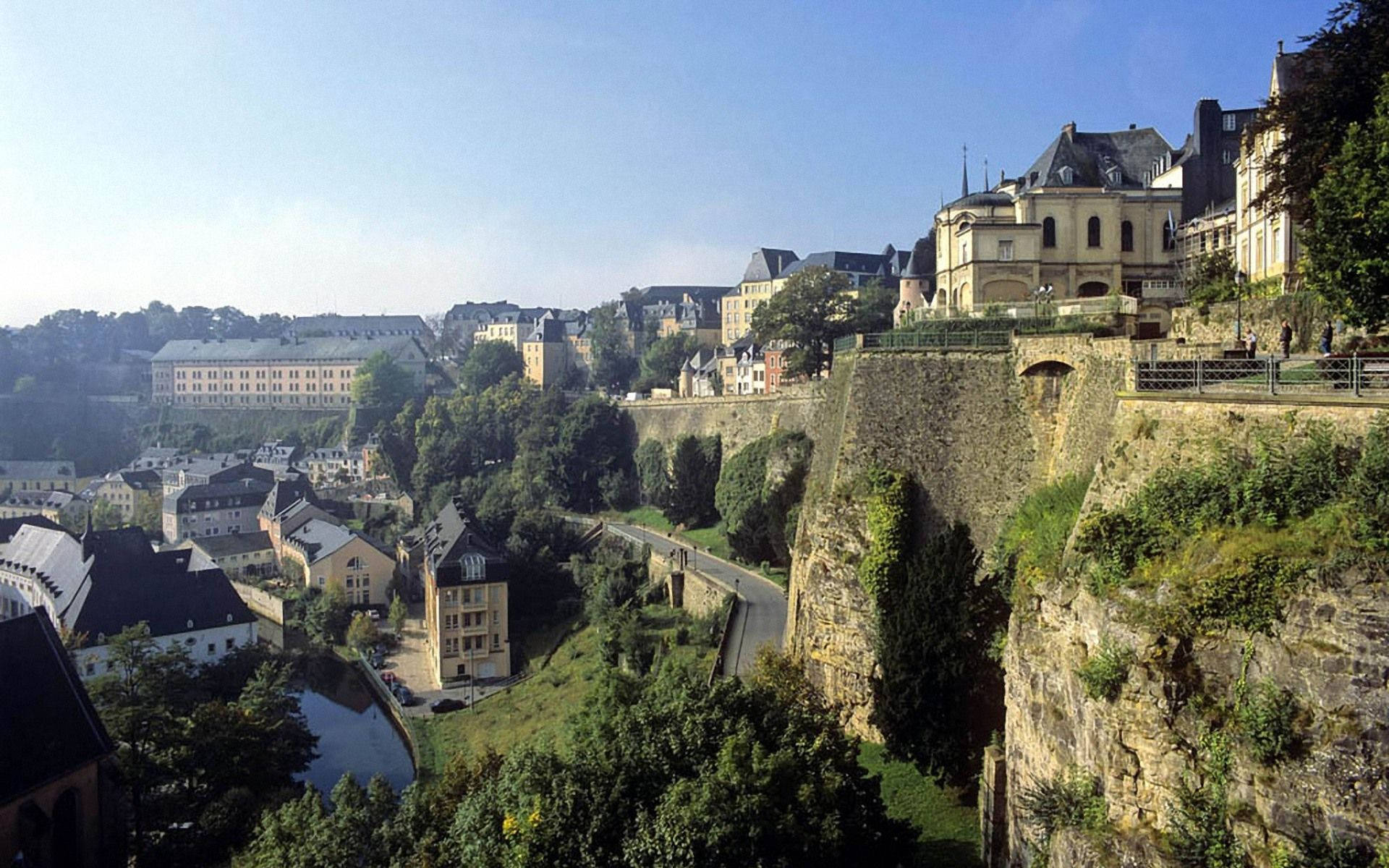 Bright Luxembourg Townscape Background