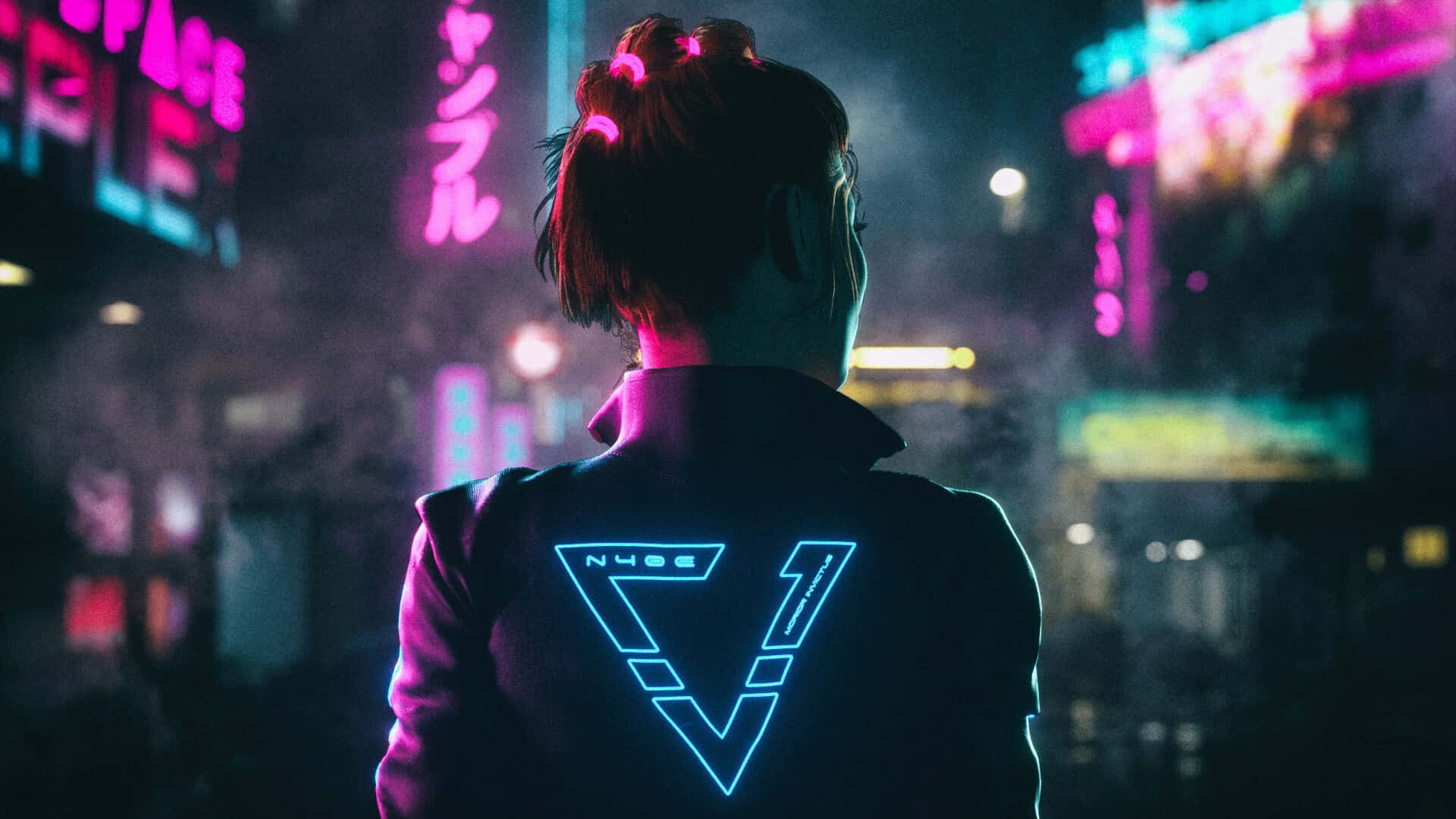 Bright Neon Lights And Traditional Architecture Combined In The Heart Of Japan. Background