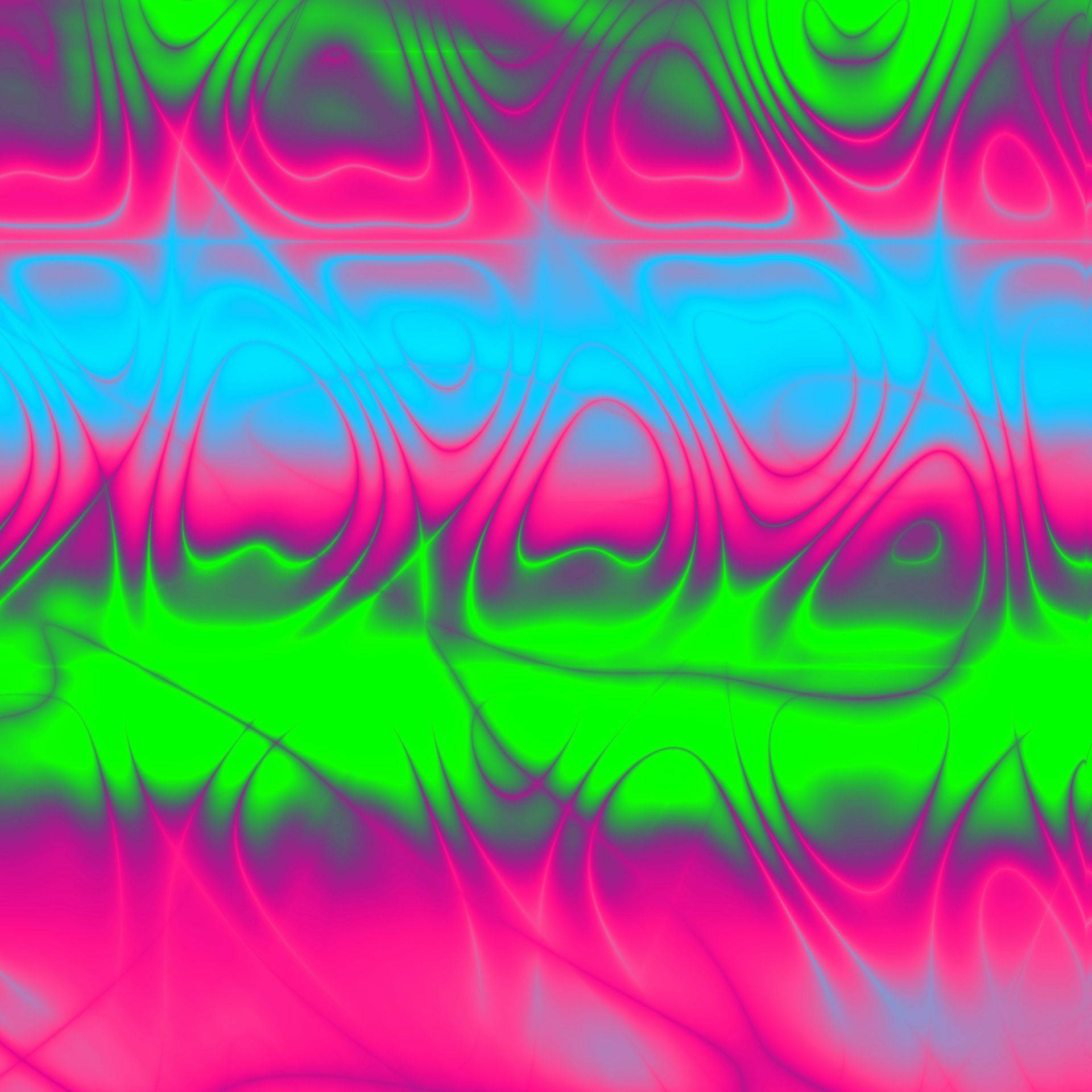 Bright Neon Striped Wavy Abstract Background