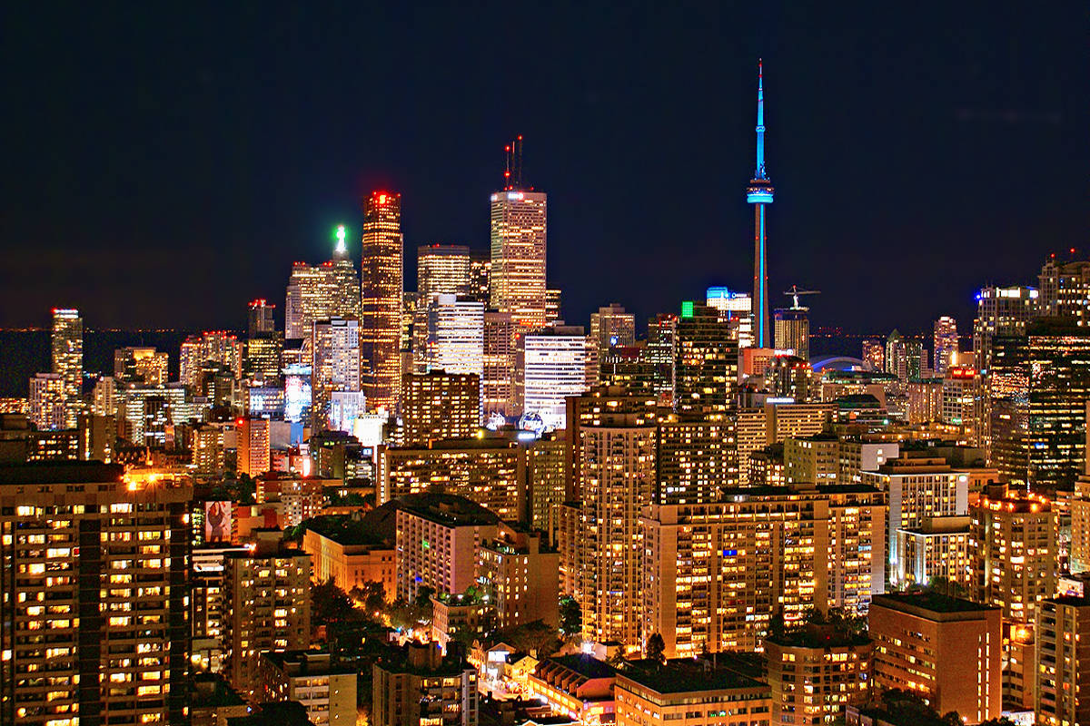 Bright Ontario Skyscrapers Background
