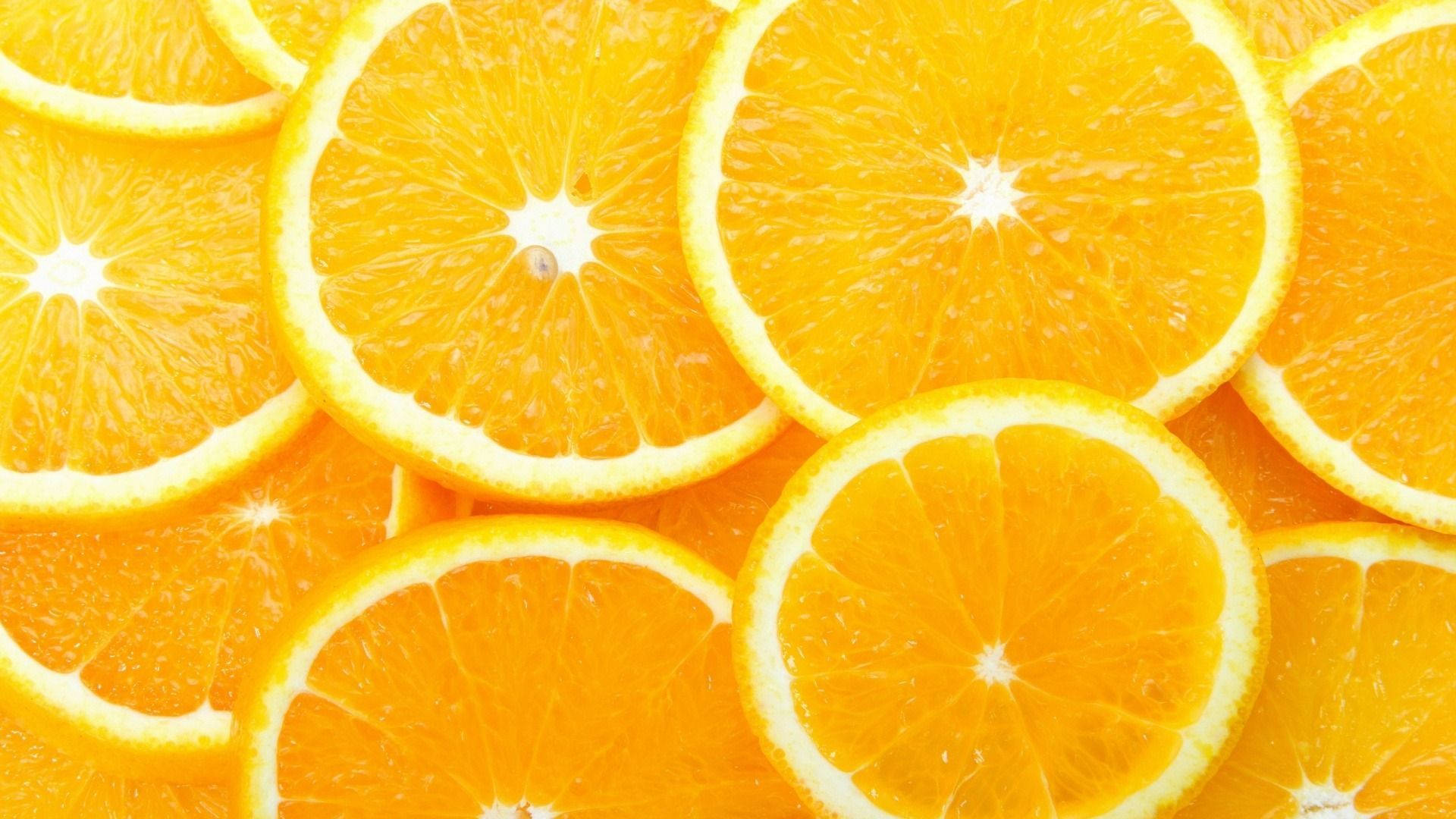 Bright Orange Fruits Background