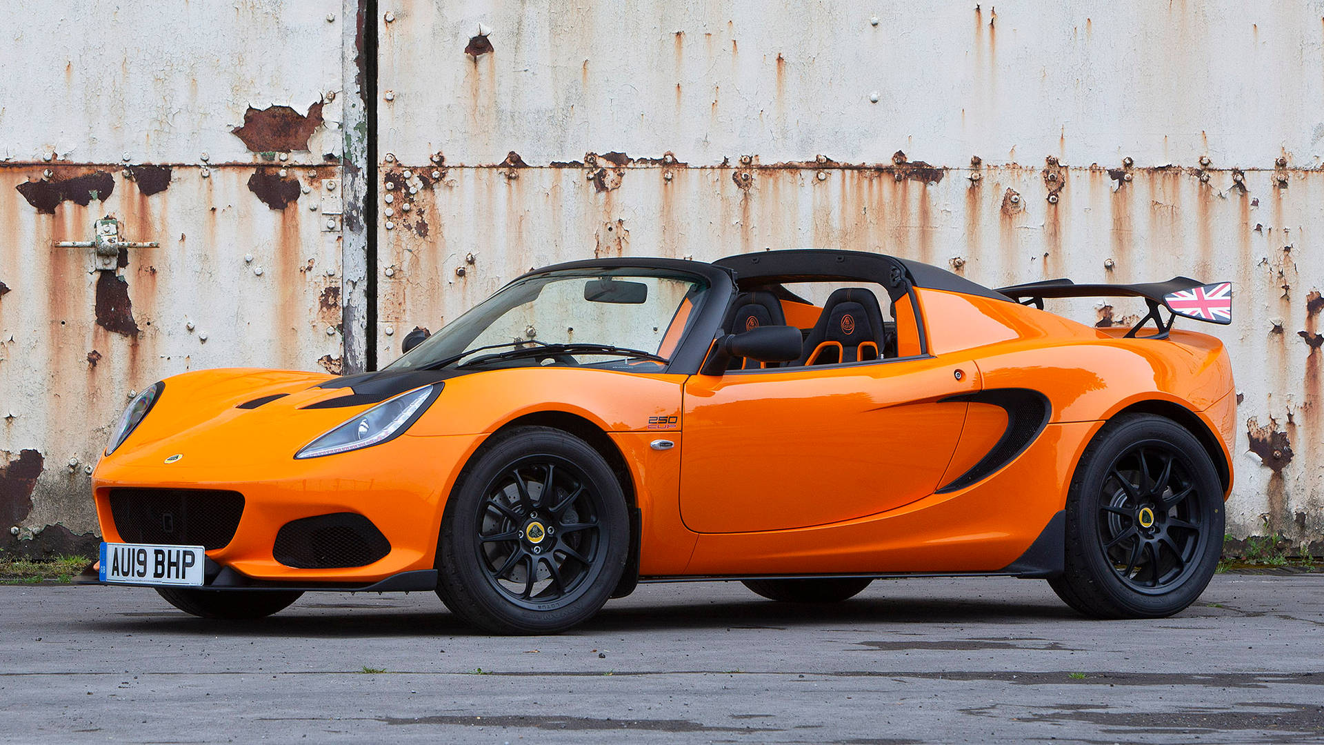 Bright Orange Lotus Elise Background