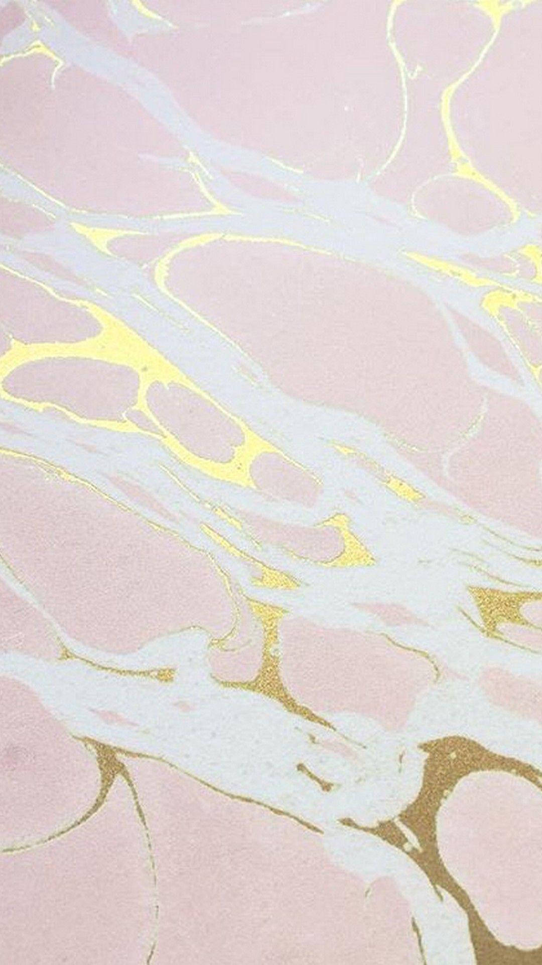 Bright Pink White Gold Marble Background