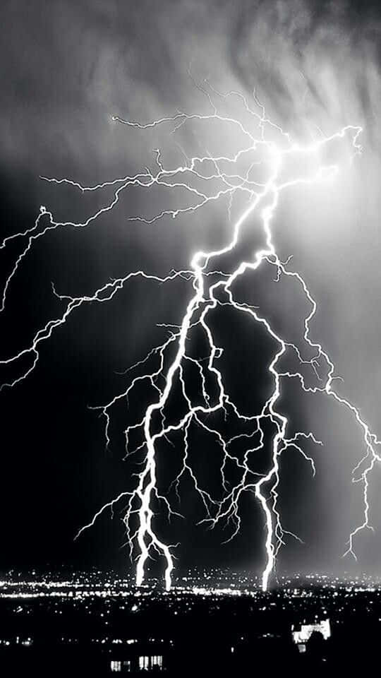 Bright & Powerful Cool Lightning Capture Background