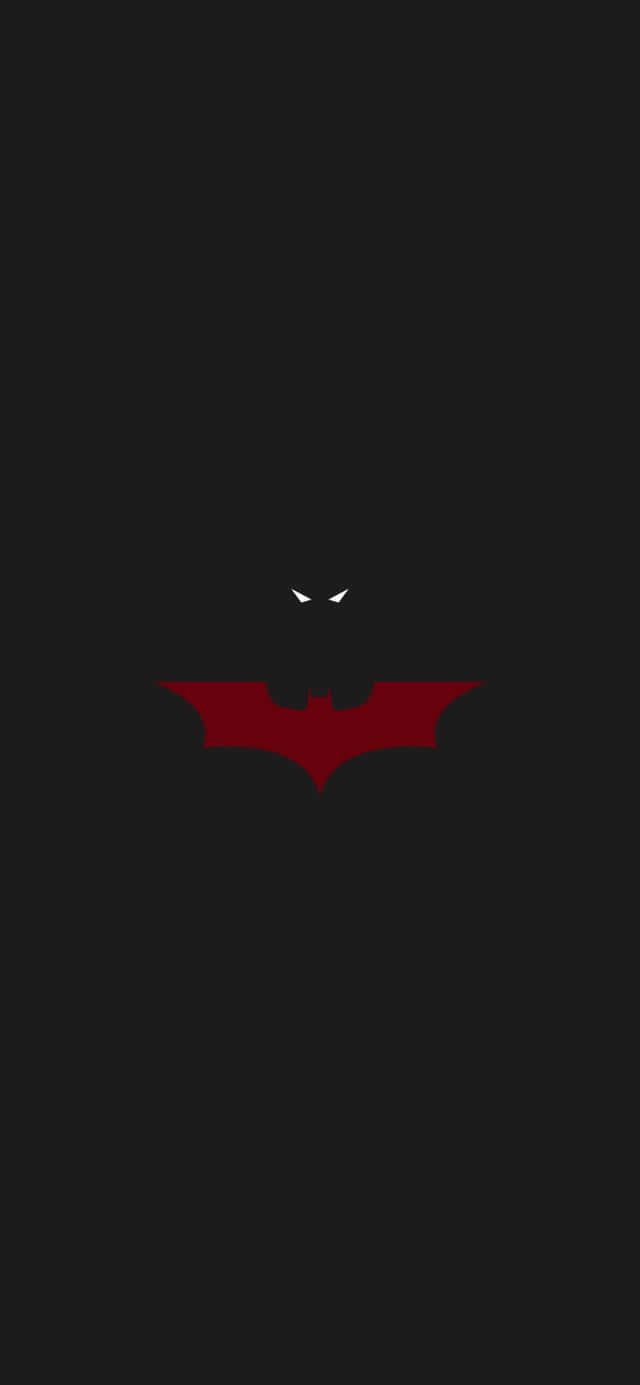 Bright Red Batman Logo Background