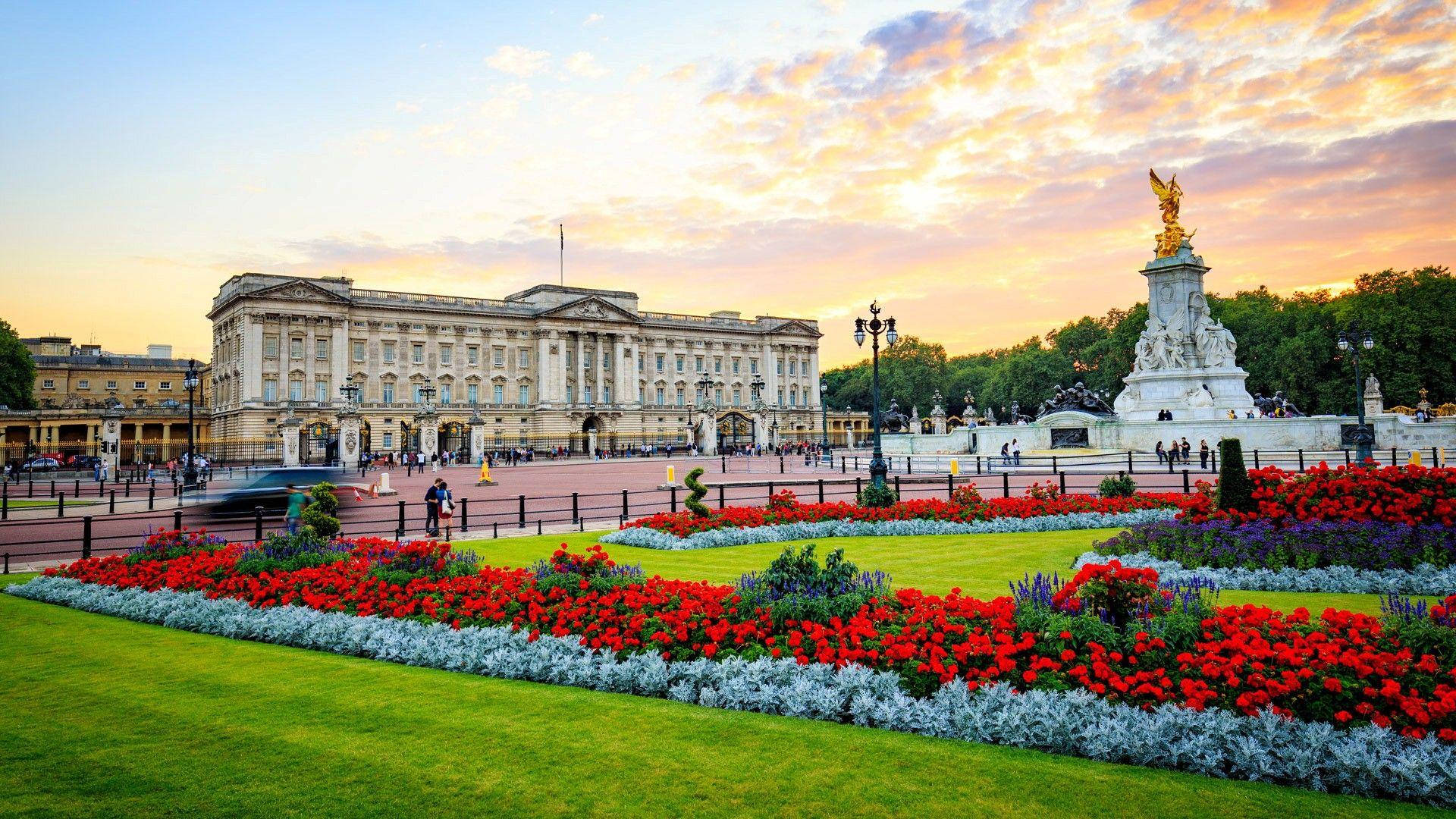 Bright Red Buckingham Palace