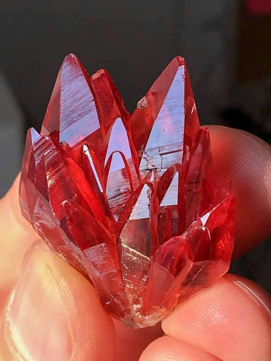 Bright Red Crystal Background