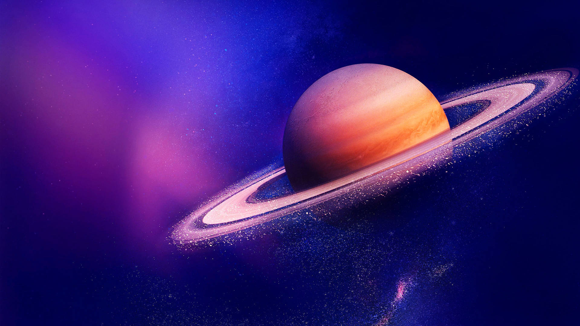 Bright Saturn 4k Background