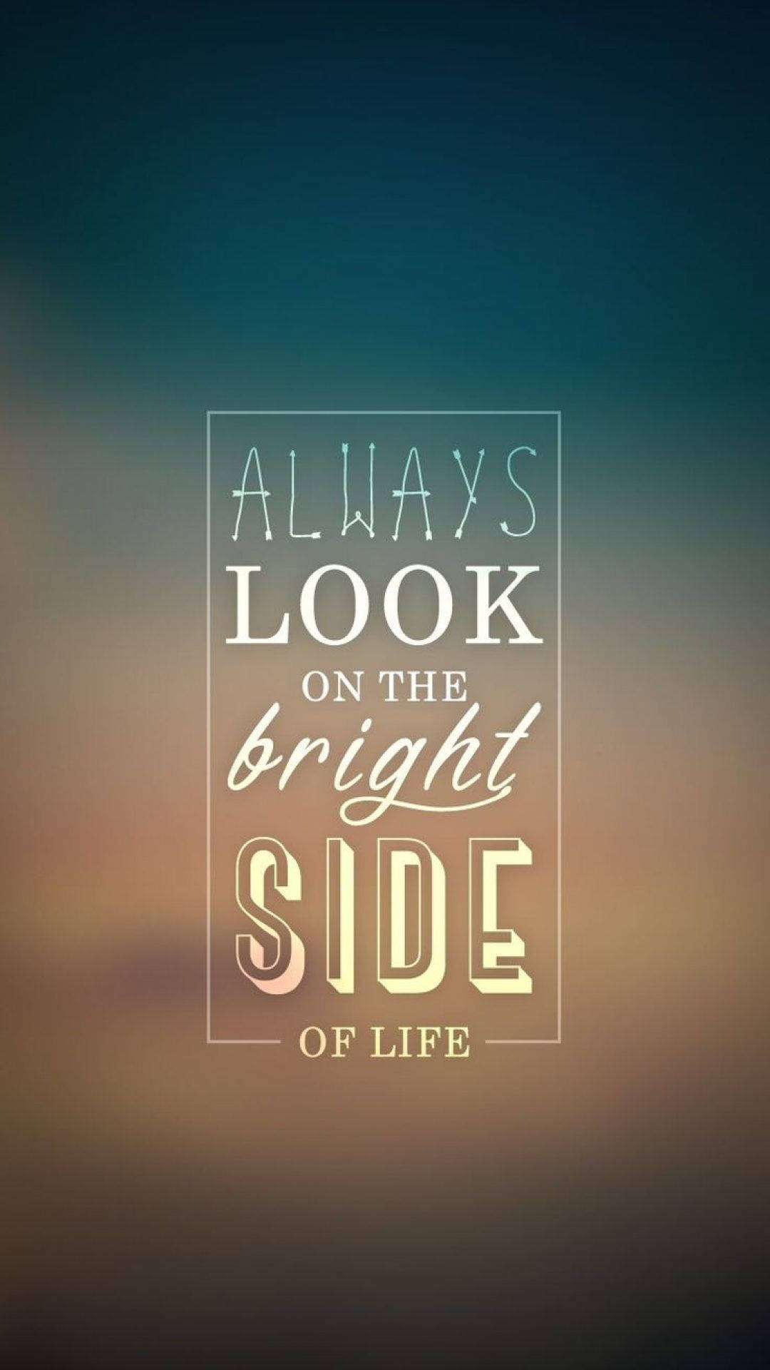 Bright Side Cute Positive Quotes Background