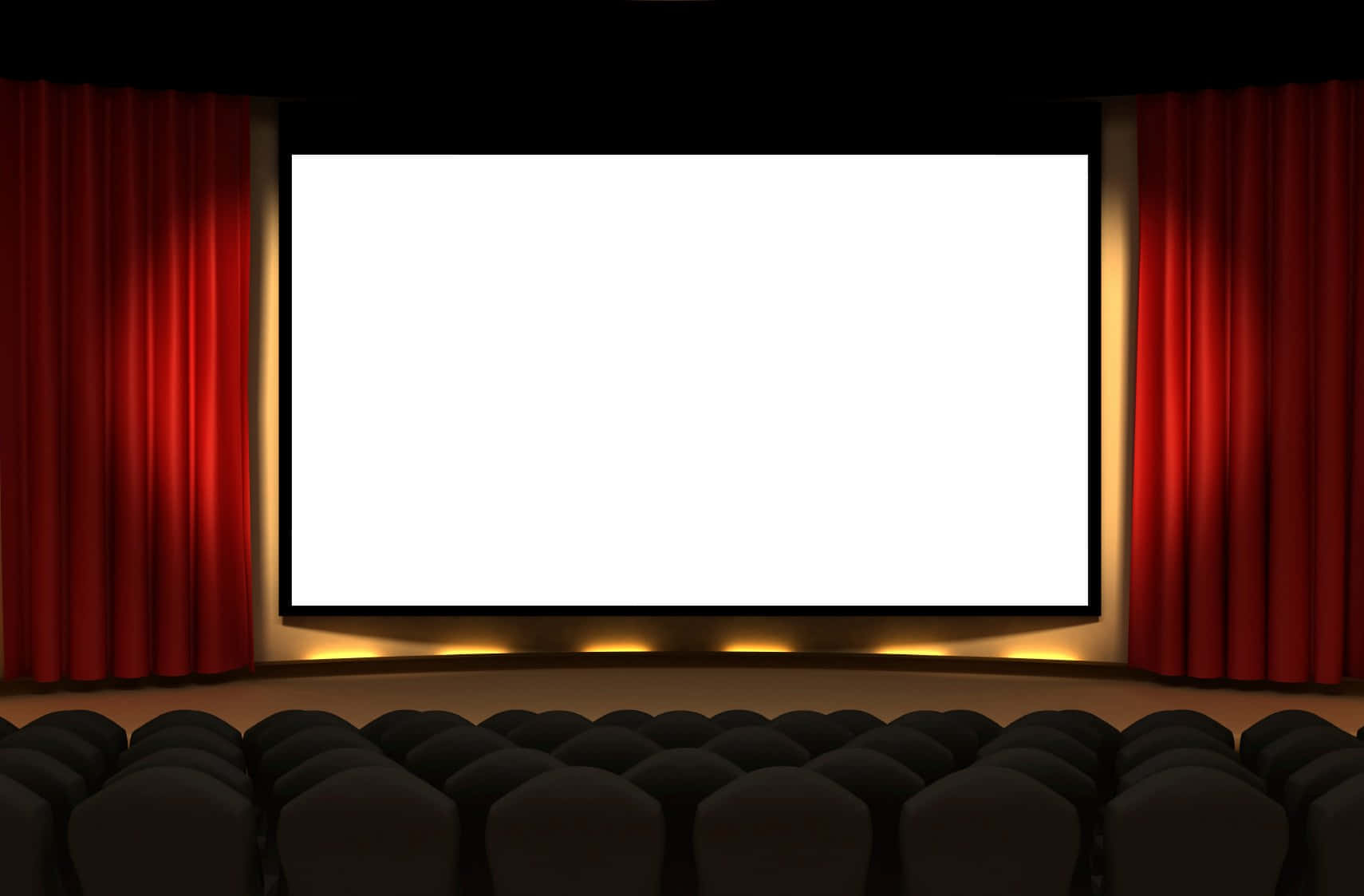 Bright Spotlight In Cinema Theater Background