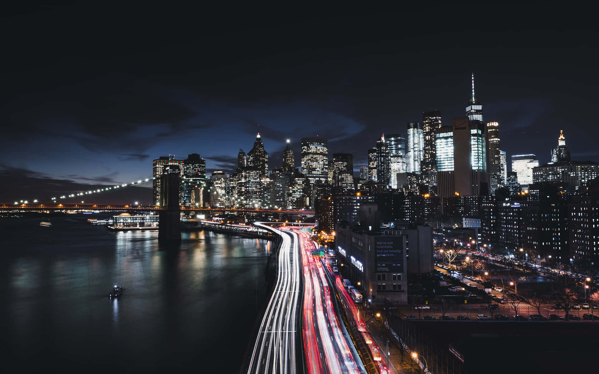 Bright Street Themed In The Dark City 4k Background