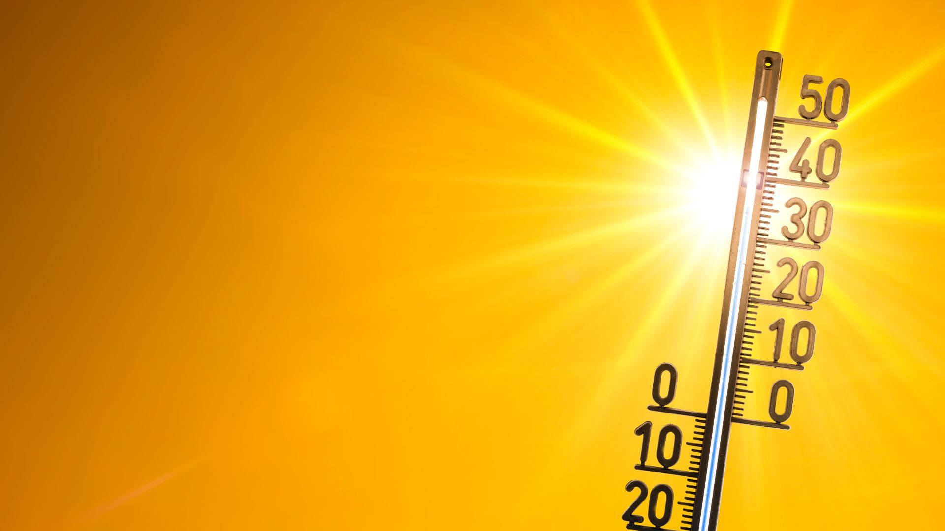 Bright Sun Temperature Background