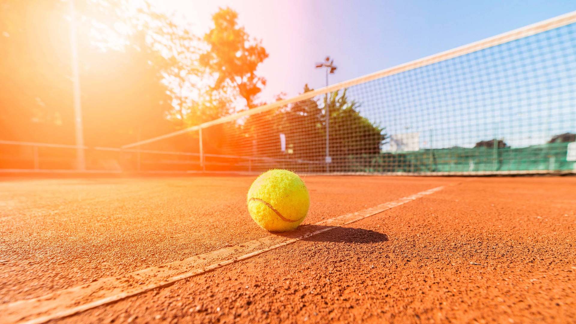 Bright Tennis Ball Background