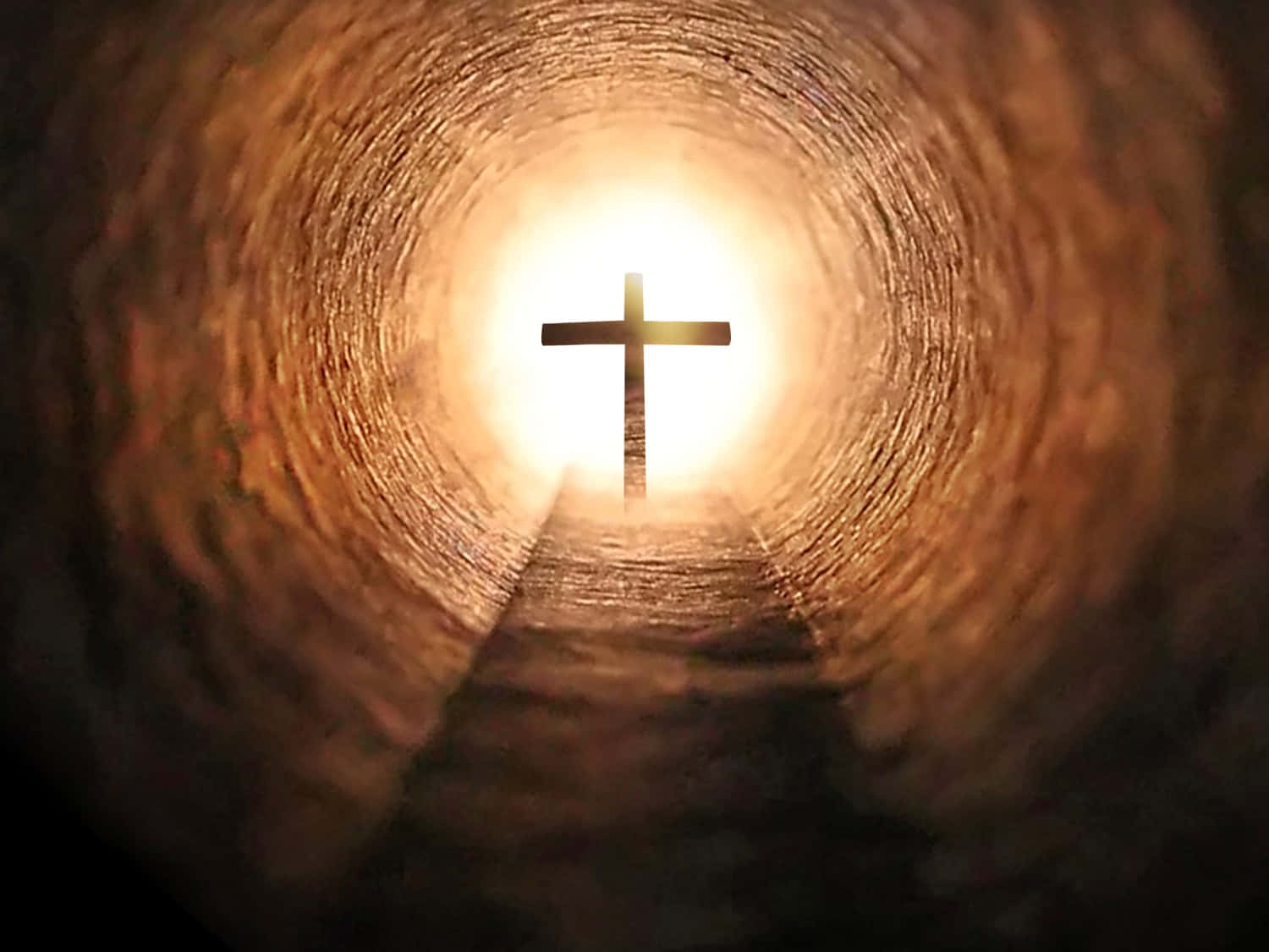 Bright Tunnel Religious Easter Background