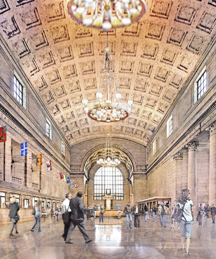 Bright Union Station Interiors Background