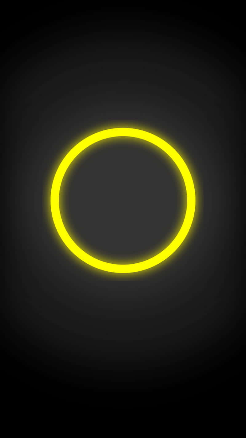 Bright, Vibrant Yellow Neon Light In A Dark Space Background