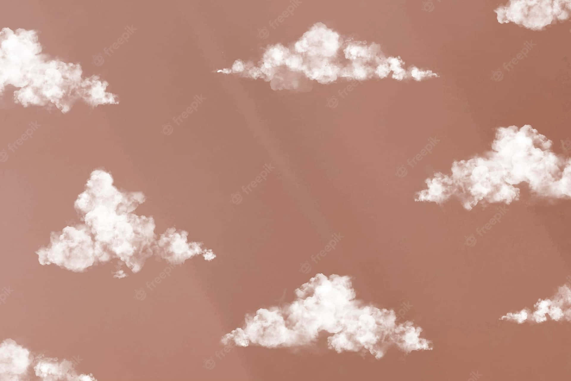 Bright White Clouds In The Distant Blue Sky Background