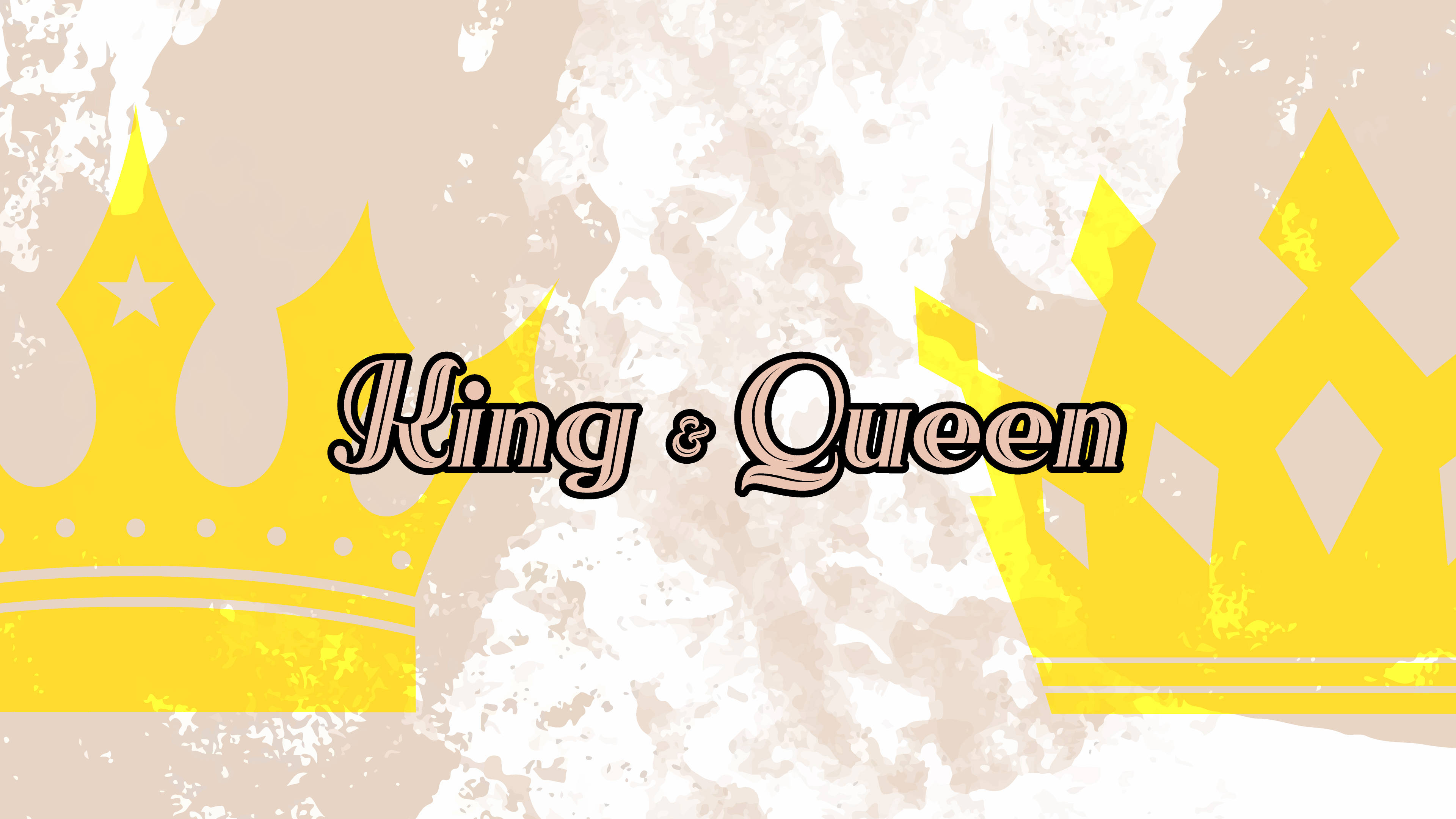 Bright Yellow King And Queen Background