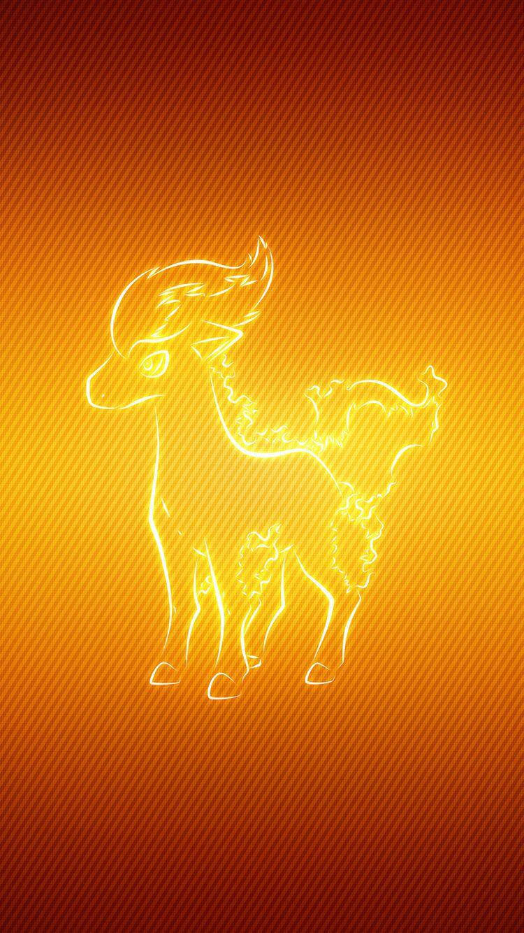 Bright Yellow Ponyta Pokemon Background