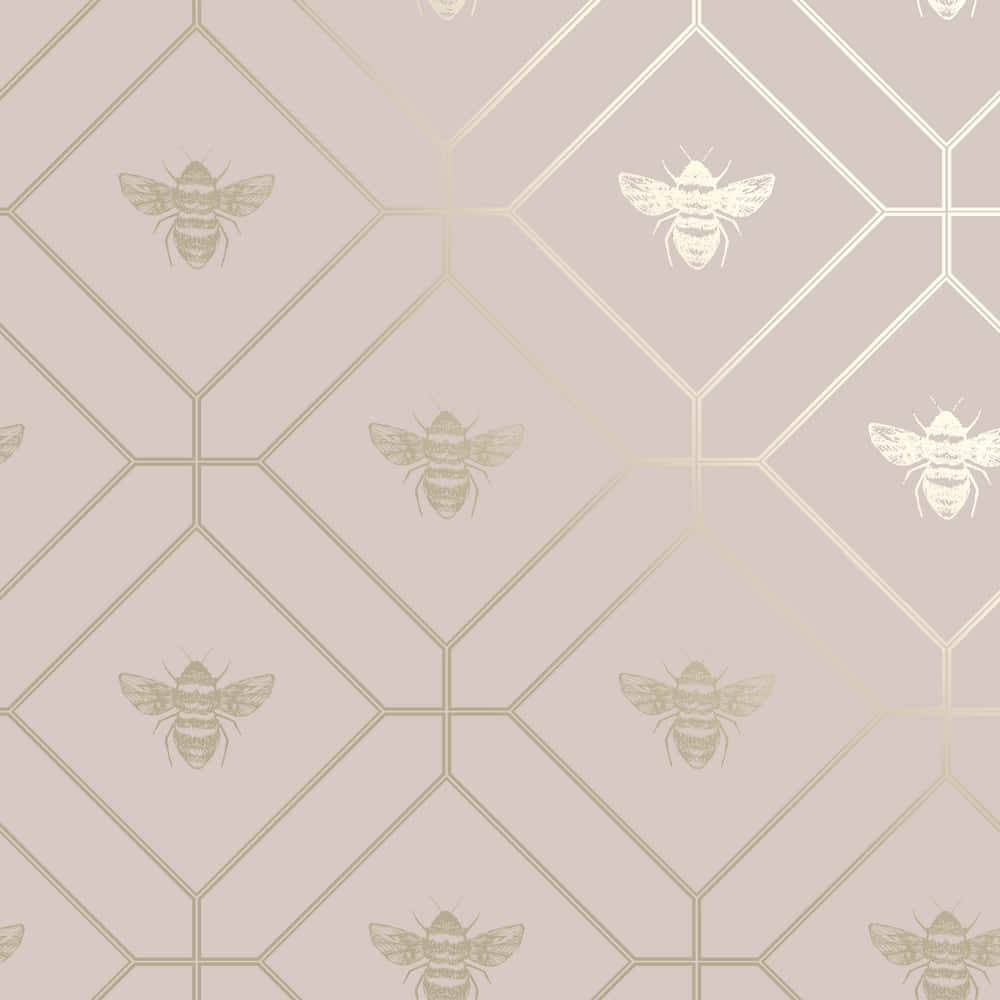 Brighten Up Any Room With This Vintage Bee-themed Wallpaper Background