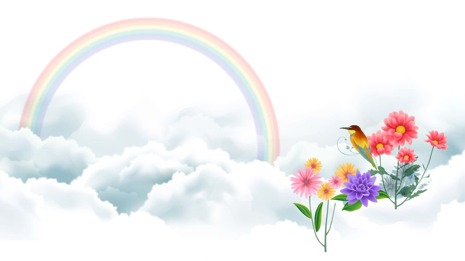 Brighten Up The Day With A Cute Rainbow Background