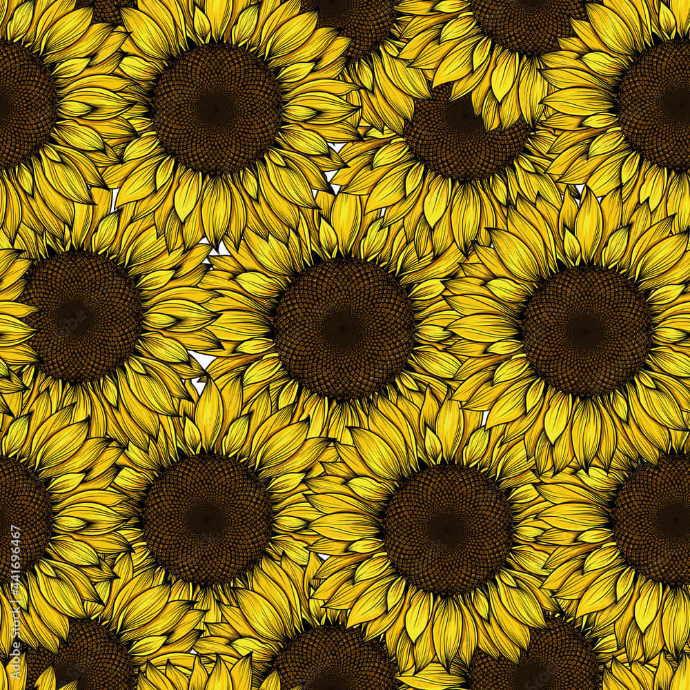 Brighten Up Your Day With A Sunny Yellow Sunflower. Background