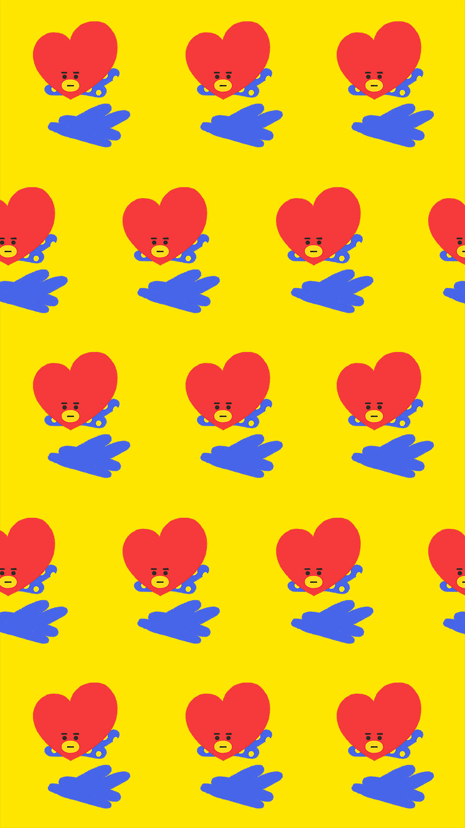 Brighten Up Your Day With Bt21's Cute And Cheerful Tata Pattern In Yellow!