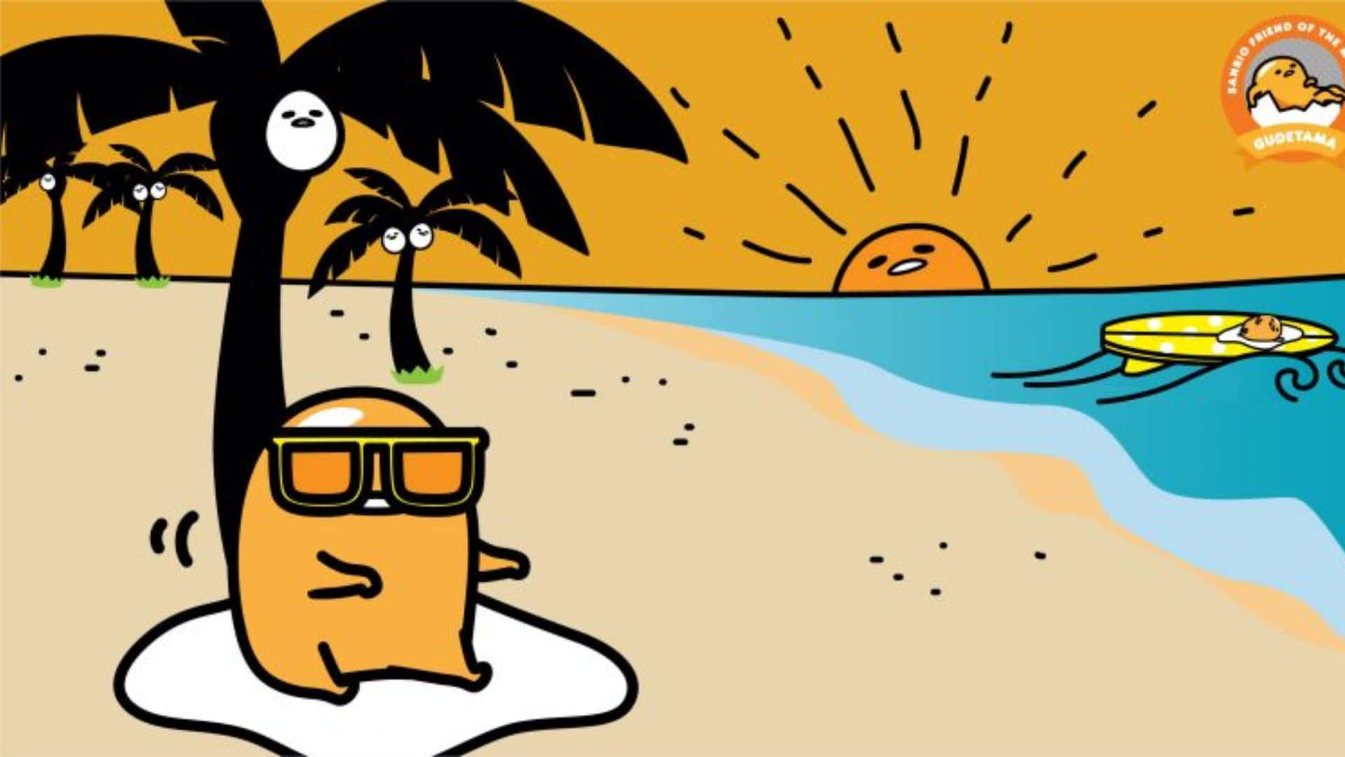 Brighten Up Your Day With The Gudetama Computer Background