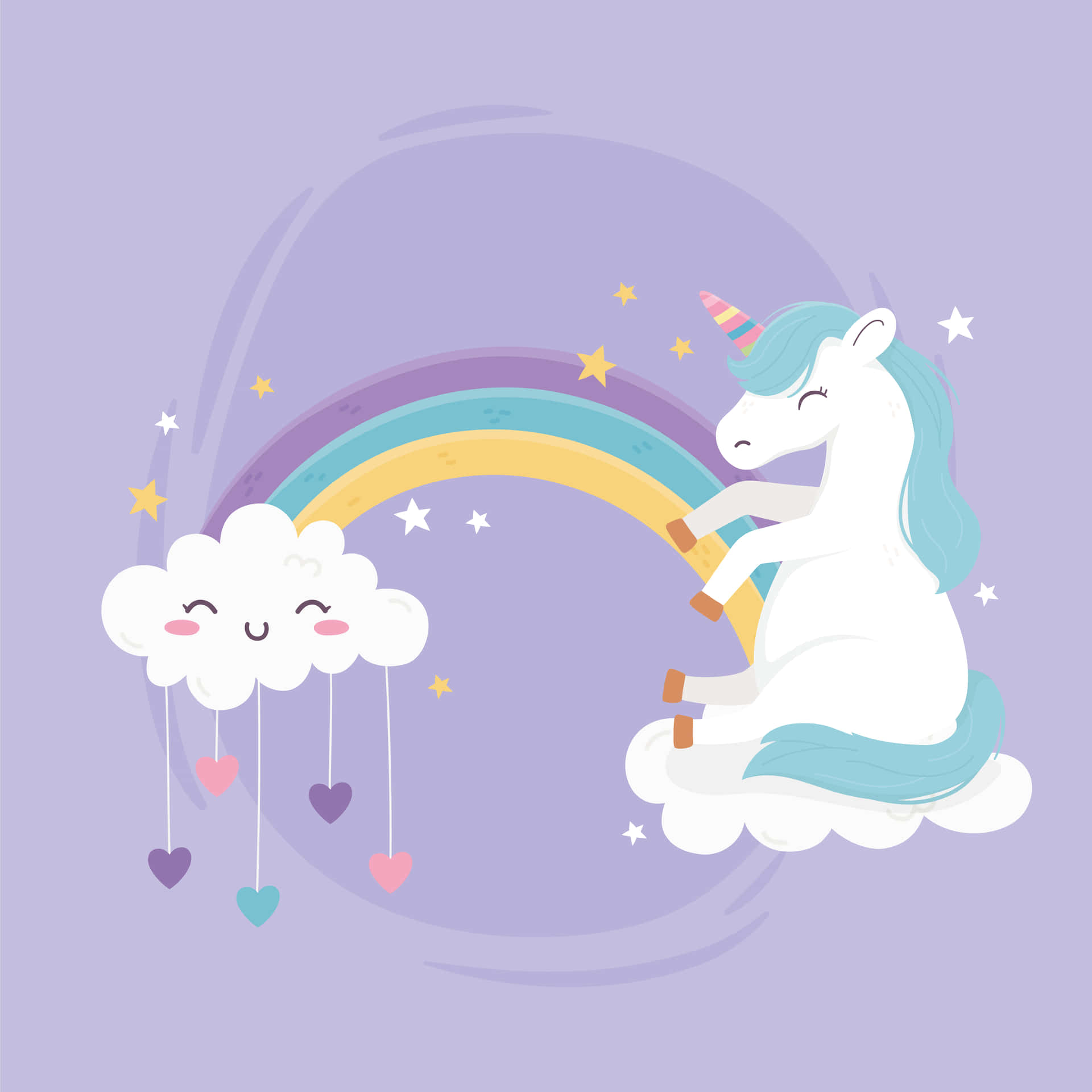 Brighten Up Your Day With This Colorful, Fun Pastel Rainbow! Background