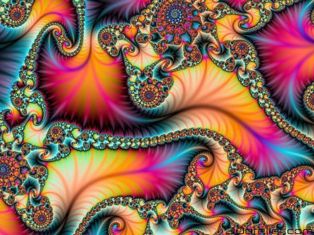 Brighten Up Your Day With This Colorful Trippy Hippie Style Background