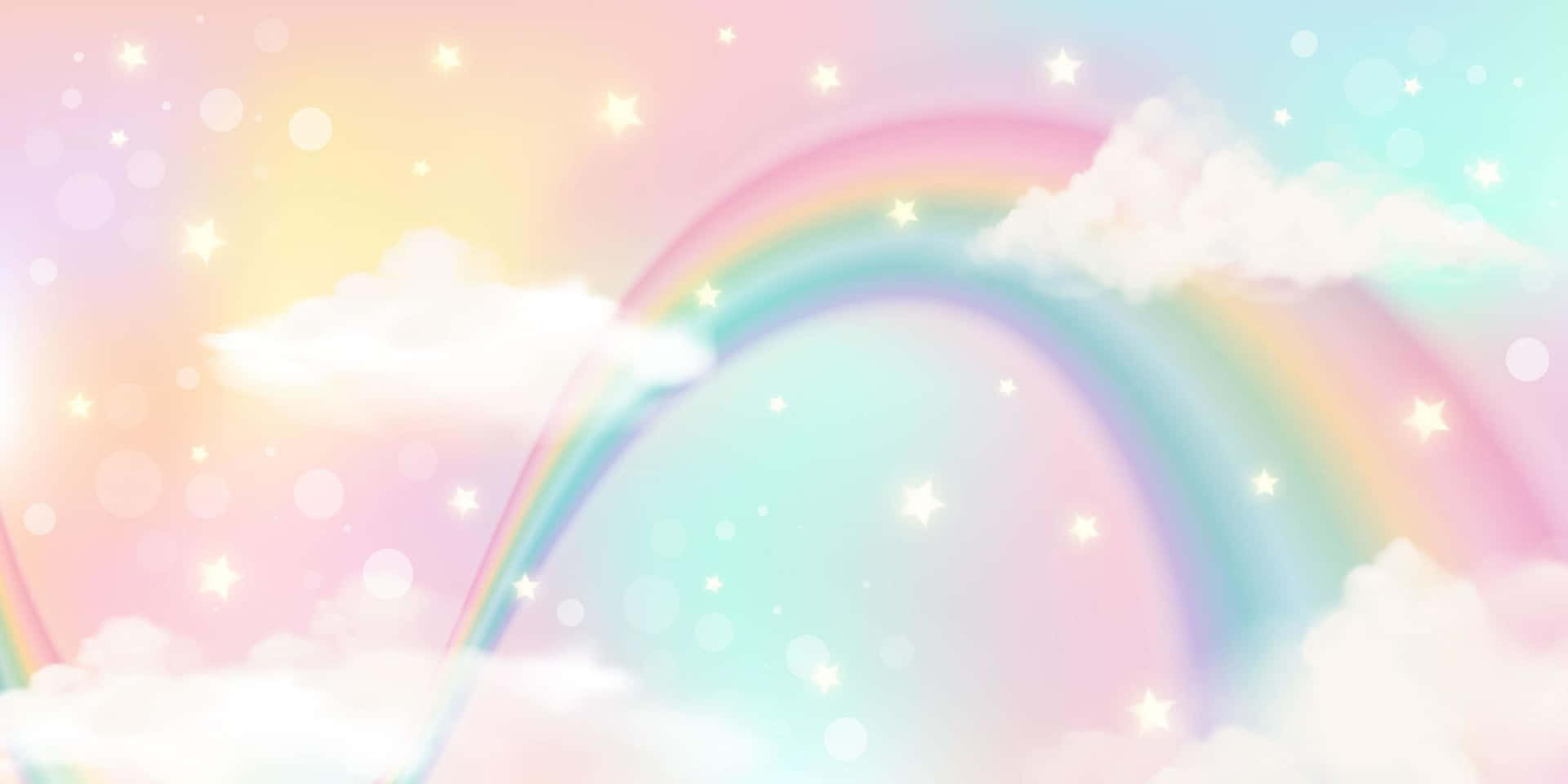Brighten Up Your Day With This Cute Rainbow Pastel Background