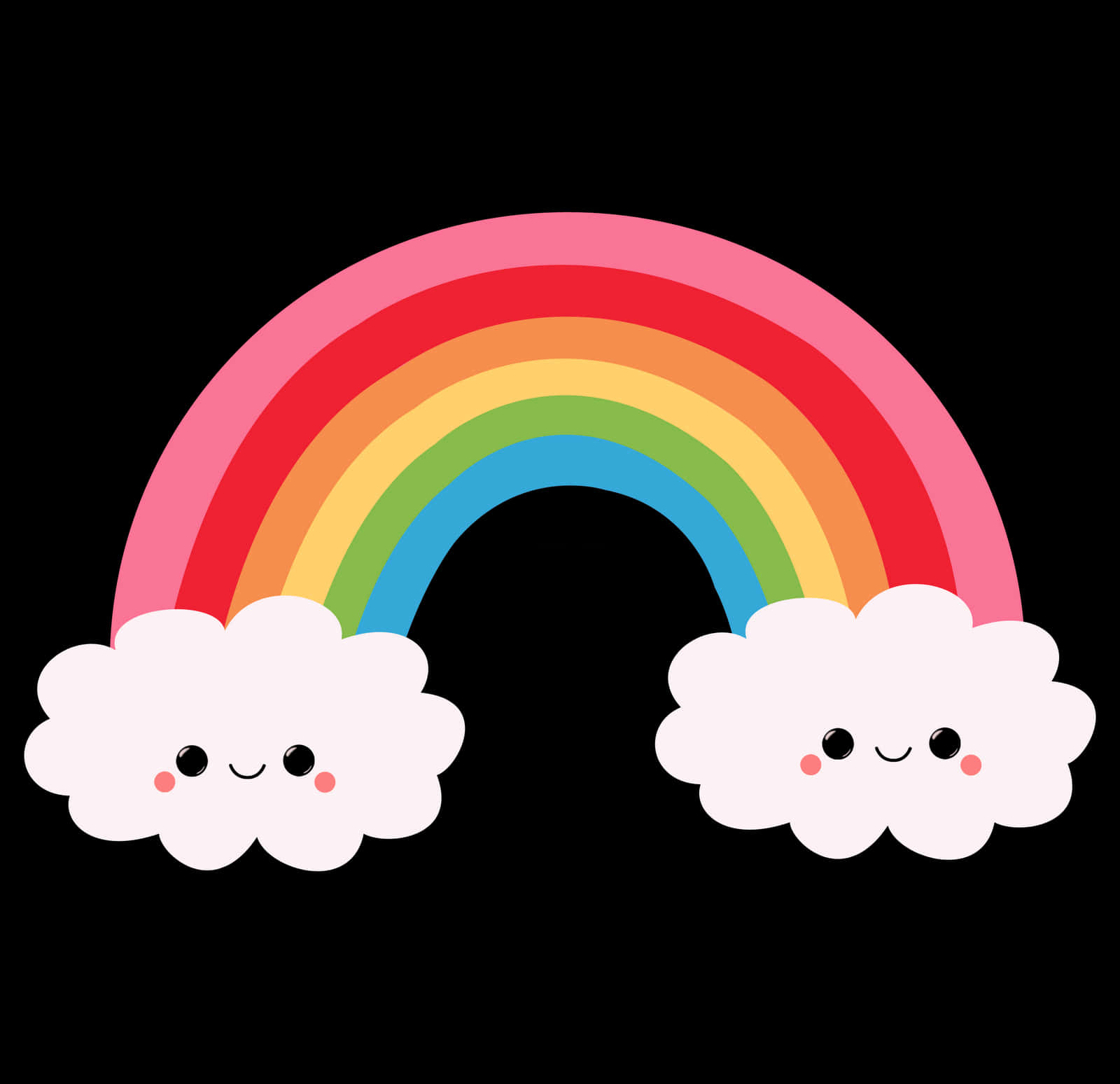 Brighten Up Your Day With This Cute Rainbow Pastel Background