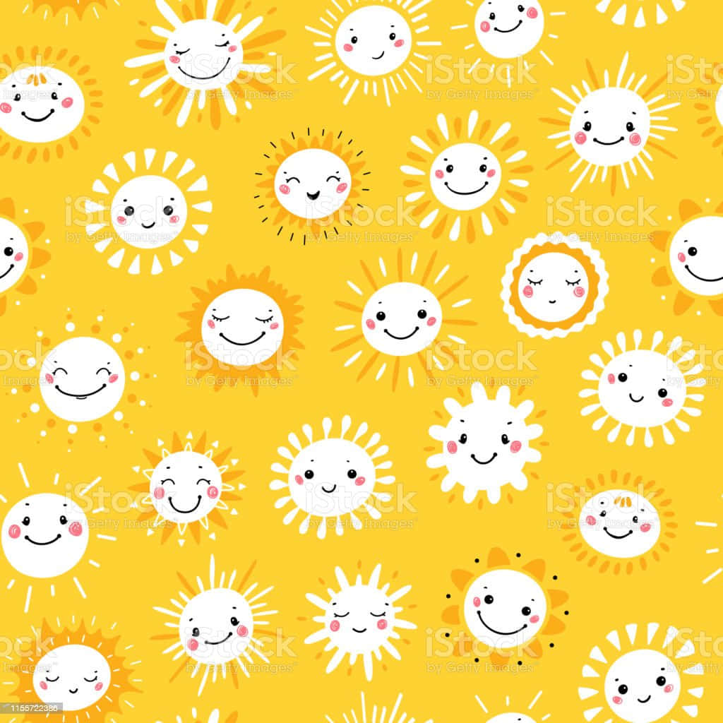 Brighten Up Your Day With This Kawaii Yellow Scene Background