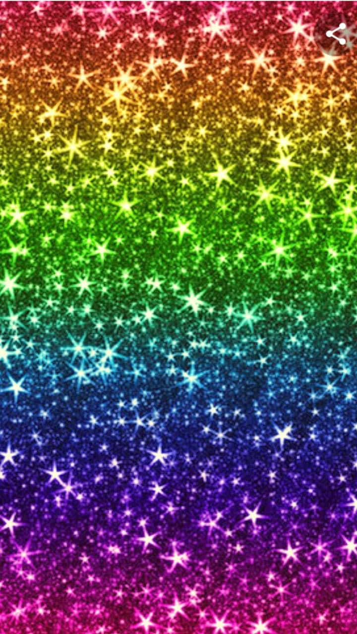 Brighten Up Your Day With This Vibrant Rainbow Glitter Wallpaper. Background