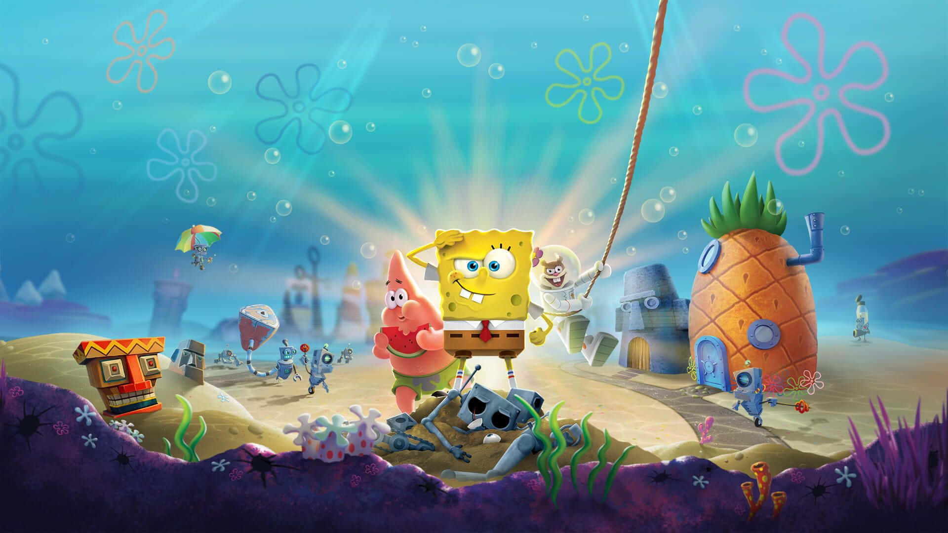 Brighten Up Your Desktop With This Classic Image Of Spongebob! Background