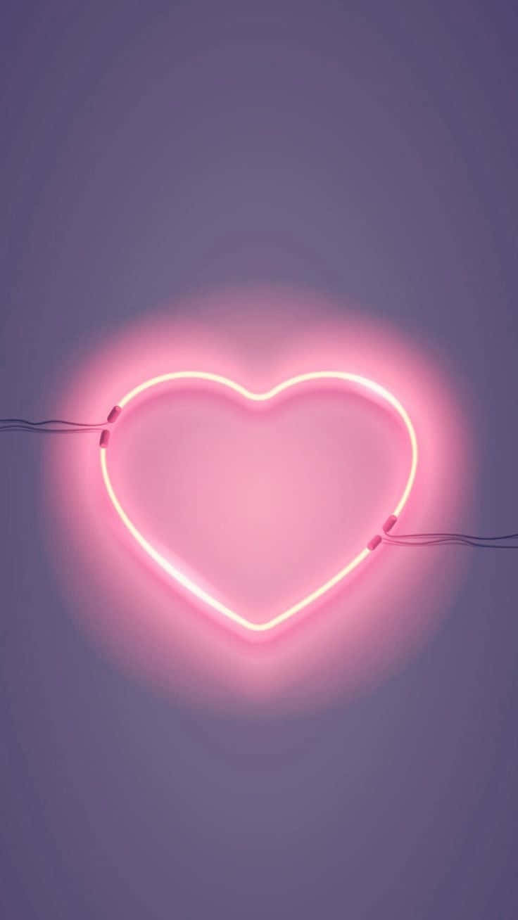 Brighten Up Your Life With An Electrifying Neon Heart! Background