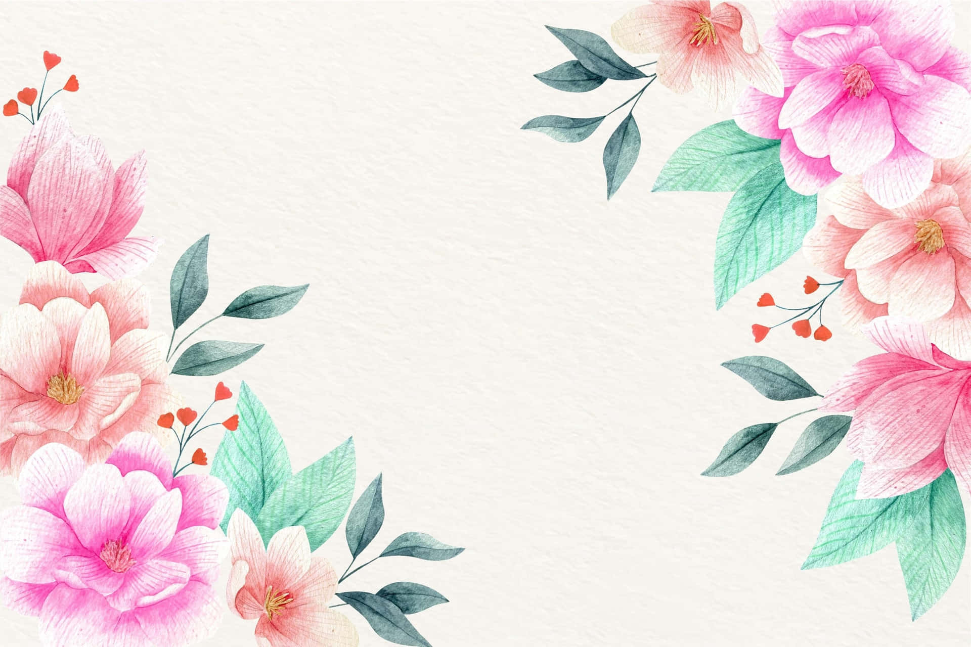 Brighten Up Your Space With This Beautiful Watercolor Floral Wallpaper Background