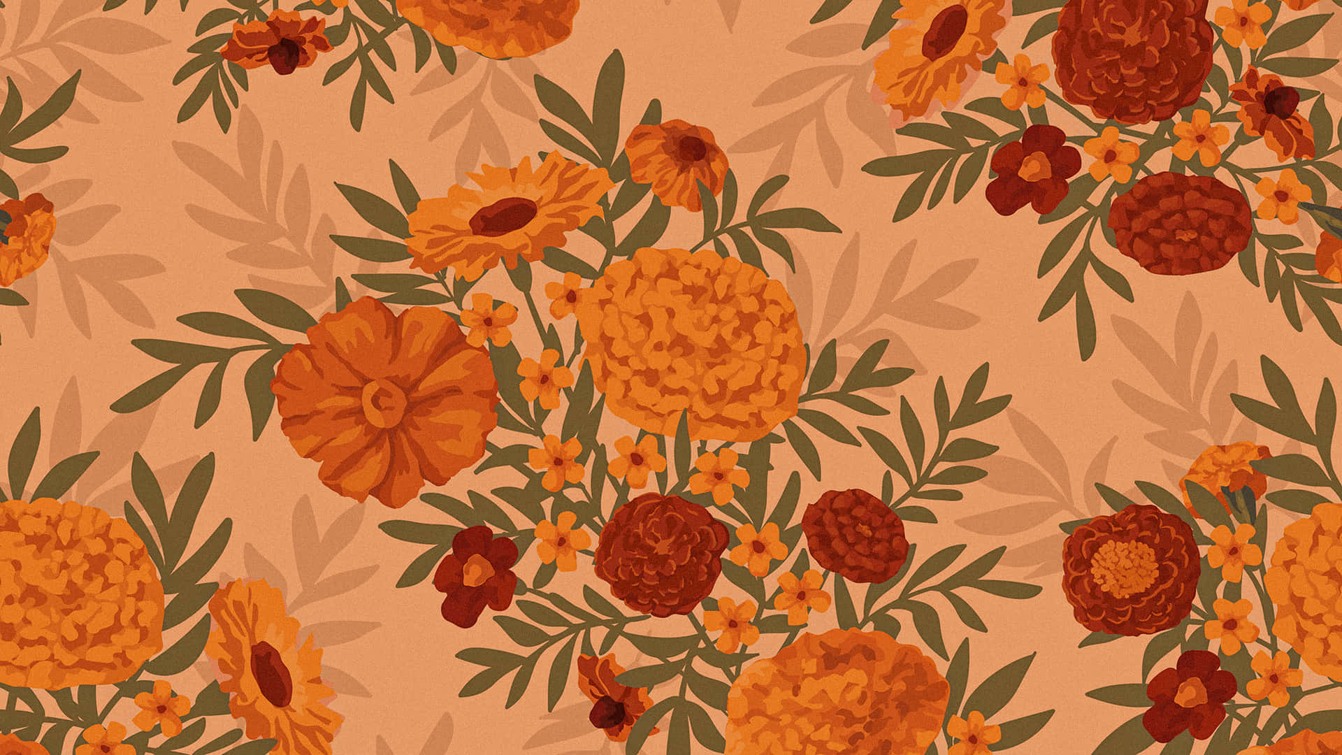 Brighten Up Your Workspace With This Colorful Orange Wallpaper. Background
