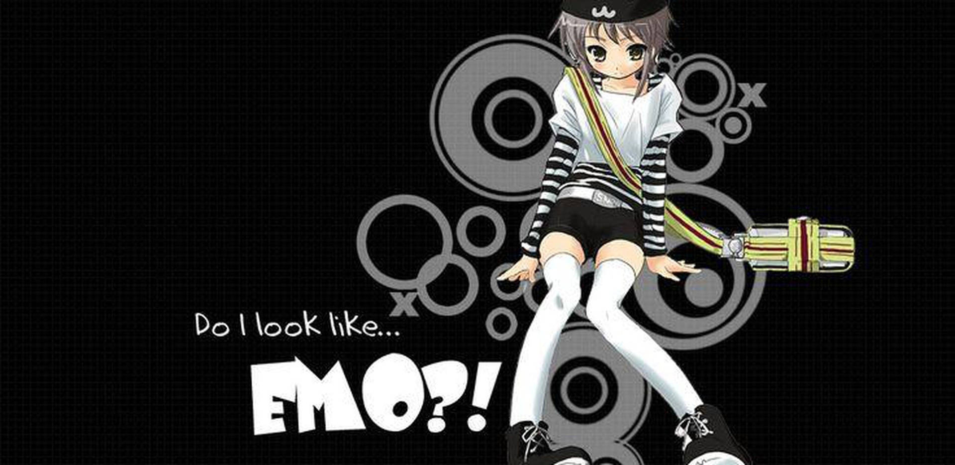 Brighten Up Your World With This Beautiful, Cute Emo Anime Girl. Background