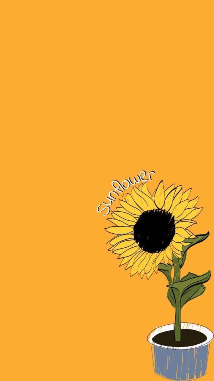 Brighten Your Day With A Cheerful Yellow Sunflower Aesthetic Background