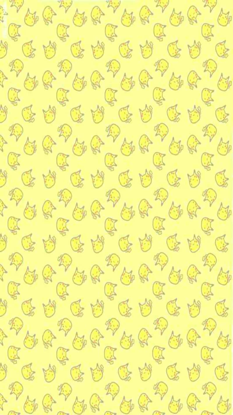 Brighten Your Day With Kawaii Yellow Background
