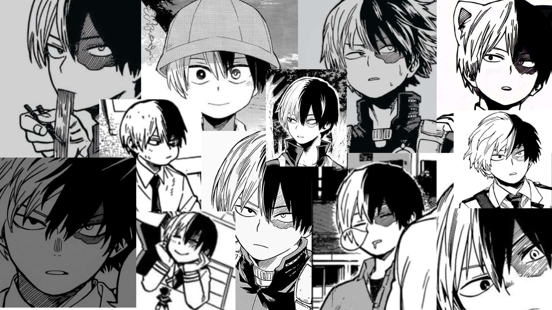 Brighten Your Room With The Todoroki Black Print Background