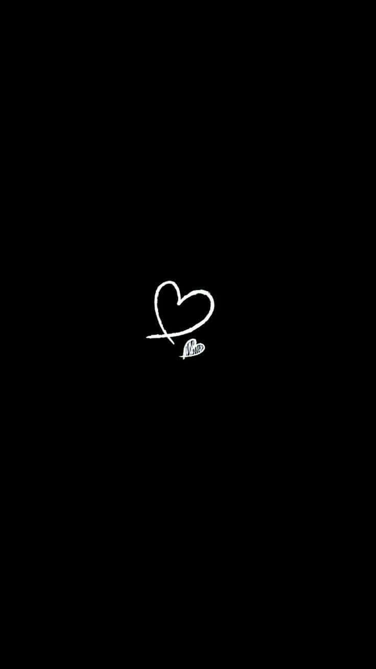 Brighten Your Space With This Aesthetic Black Heart Wallpaper Background