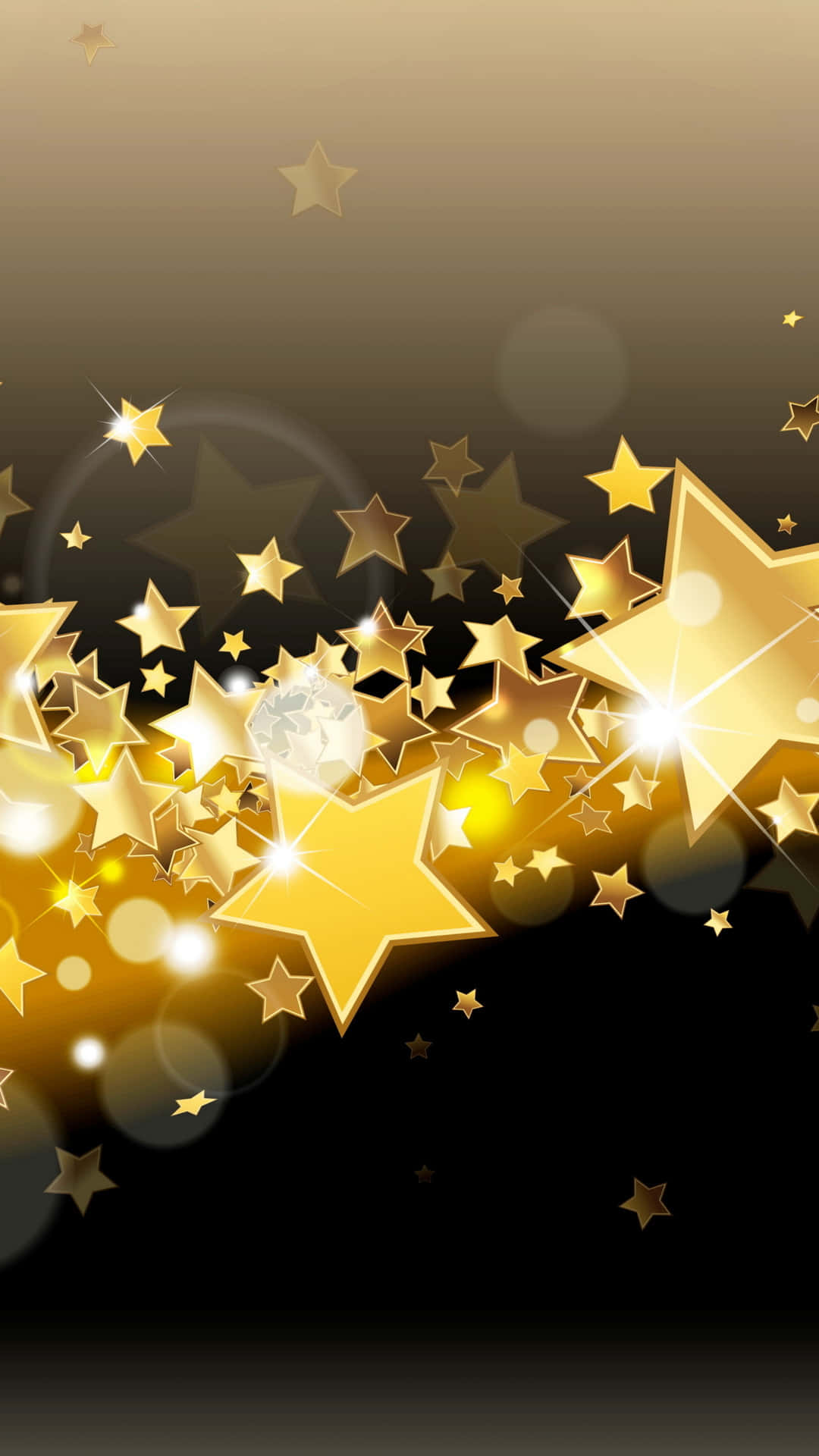 Brightening Up The Night With Some Gold Stars Background