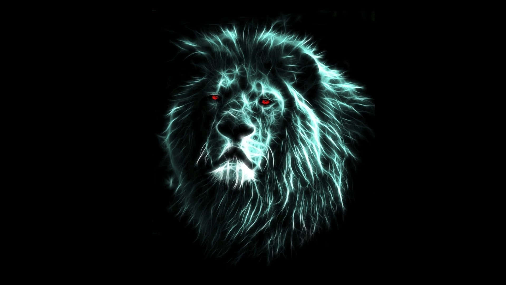 Brightly Colored Abstract Lion Painting Illuminating Joy Background
