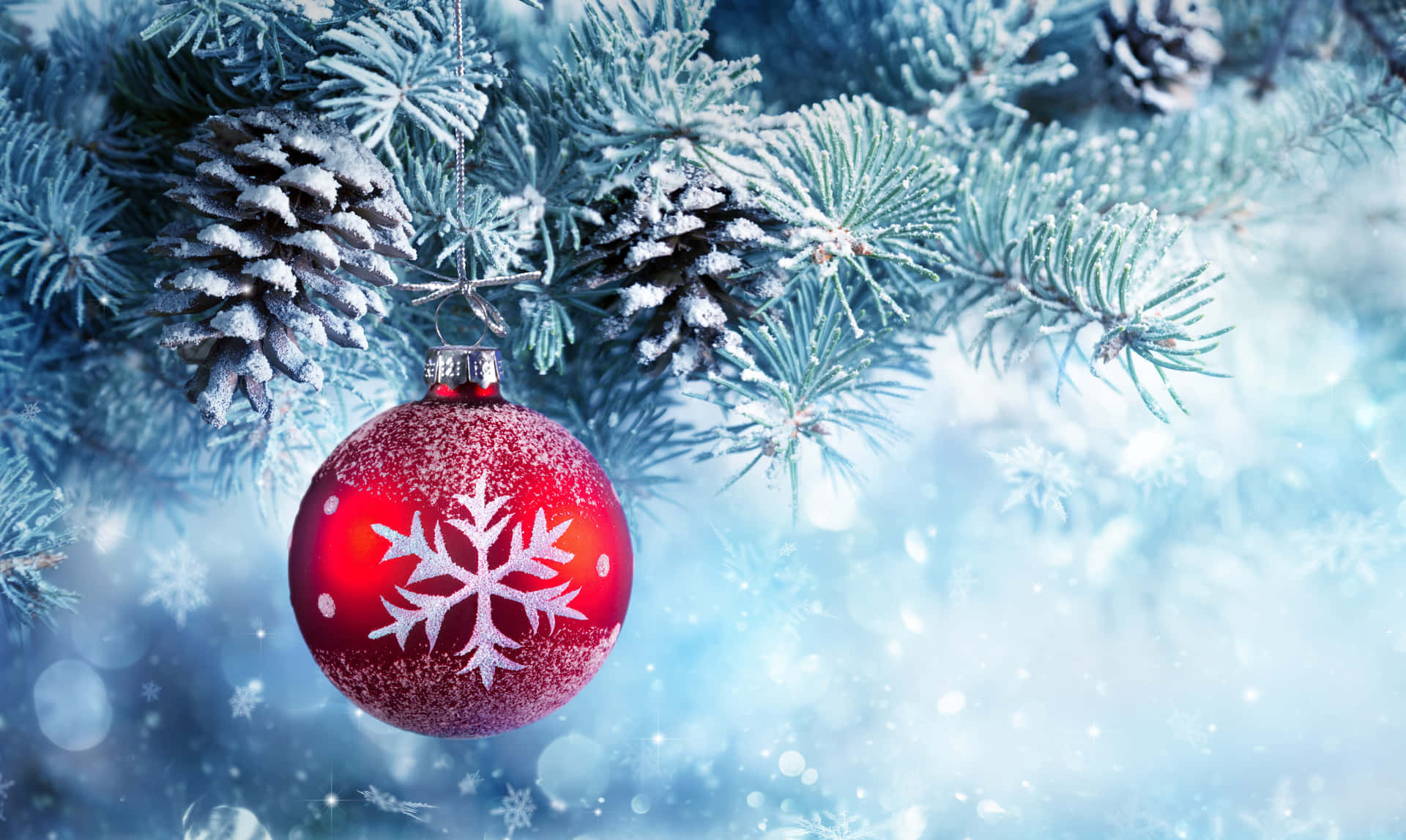 Brightly Colored Christmas Ornaments To Celebrate The Festive Season Background