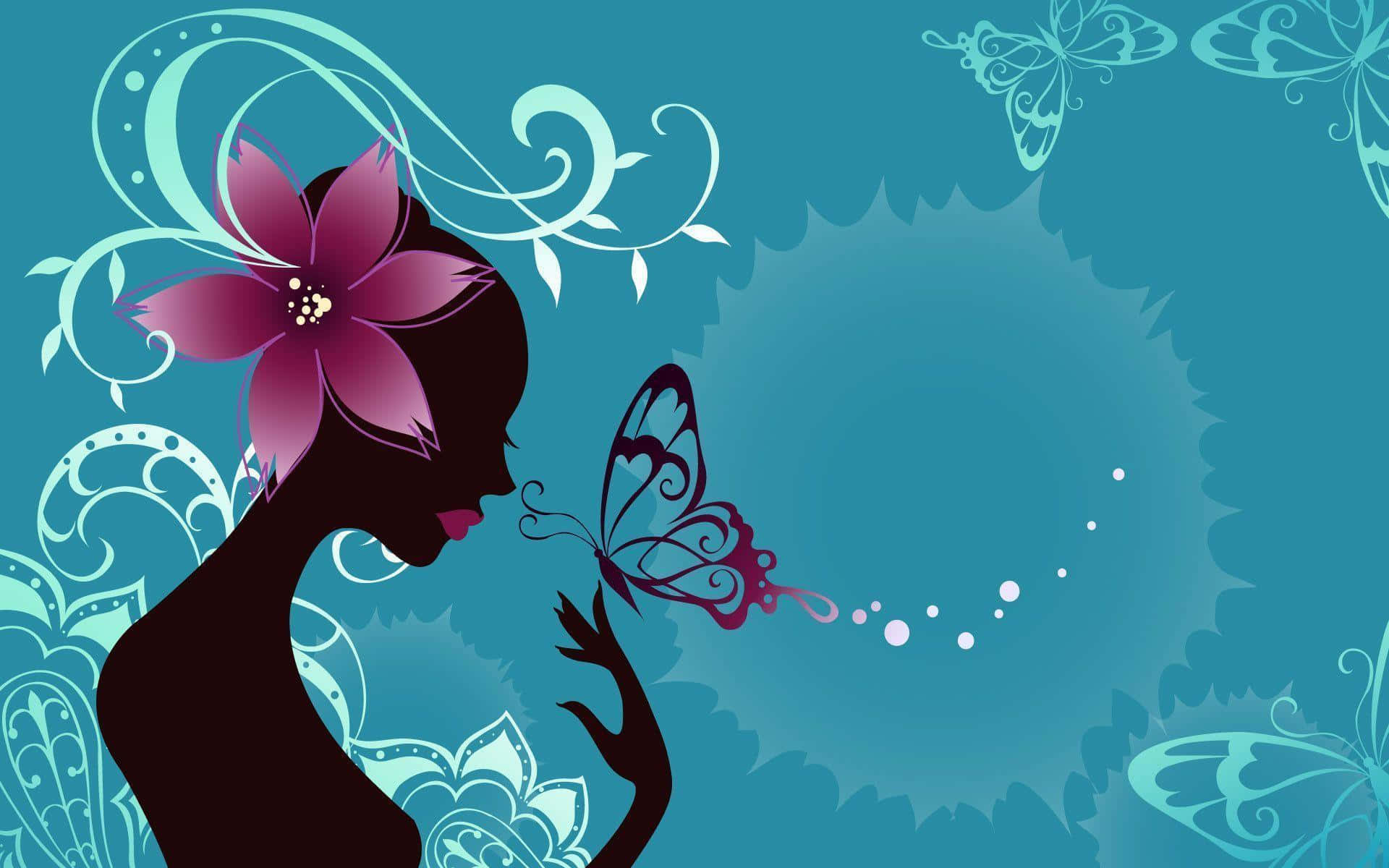 Brightly-colored Cool Butterfly Background