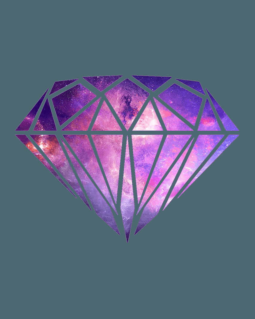 Brightly Shining, Galaxy Diamond Sparkles In The Night Sky Background