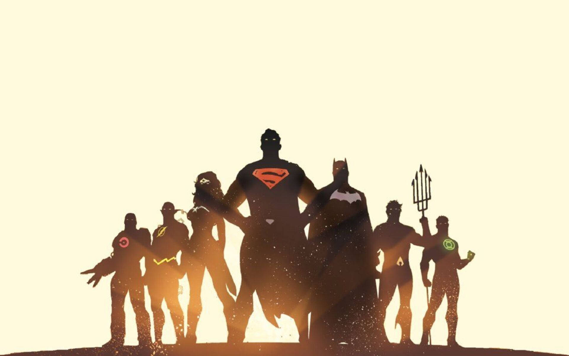 Brightness In Silhouette Justice League Background